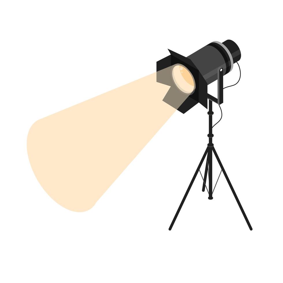 spotlight on tripod vector