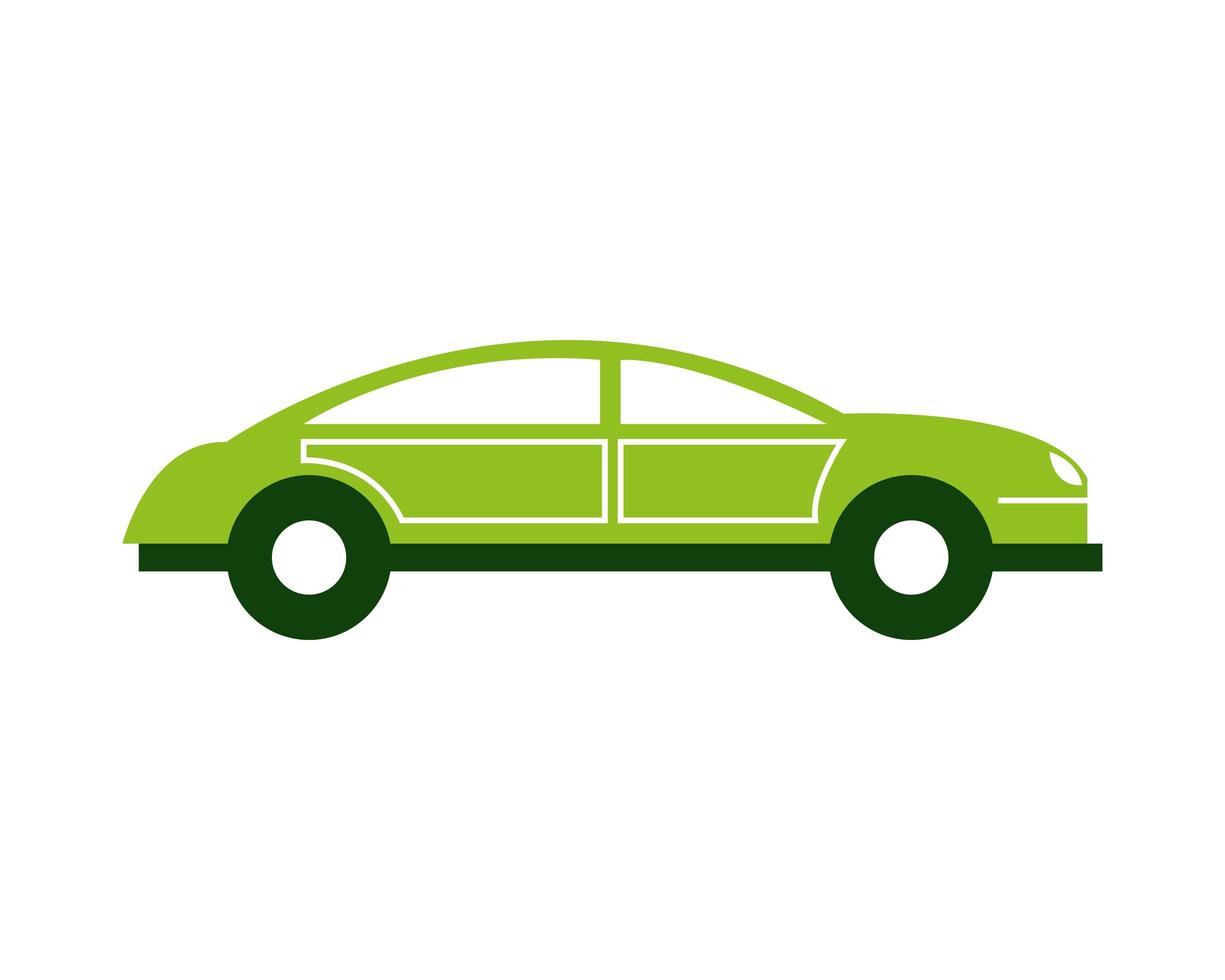 green car transport vector