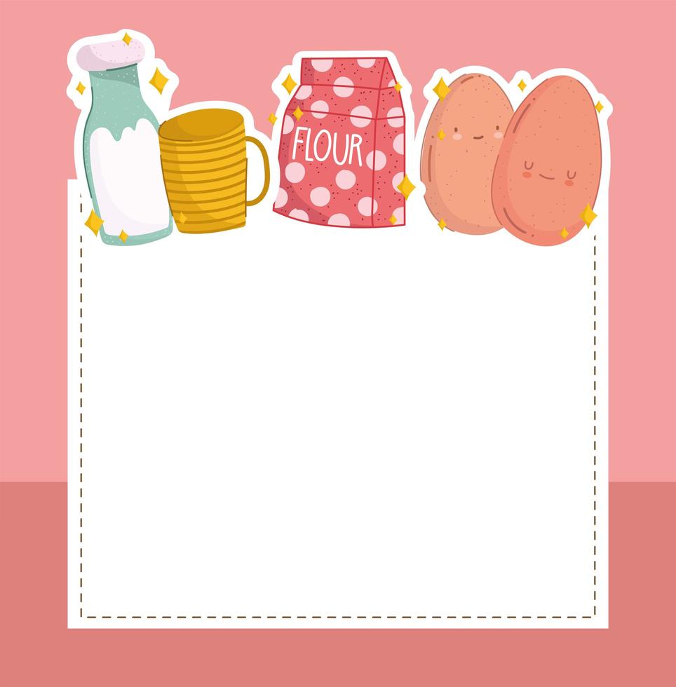 cartoon cute breakfast vector