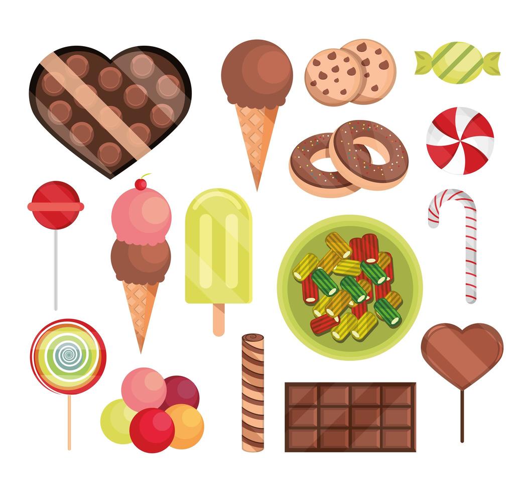 sweet confectionery candies vector