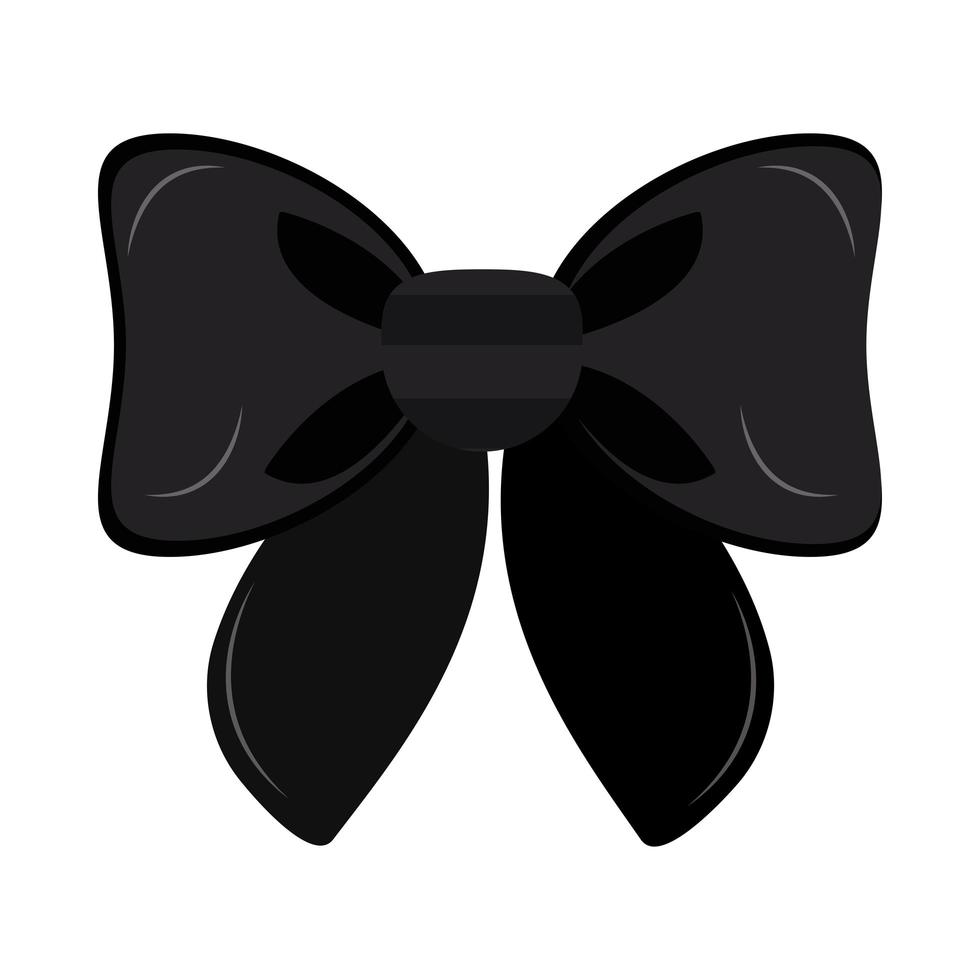 black gift bow vector