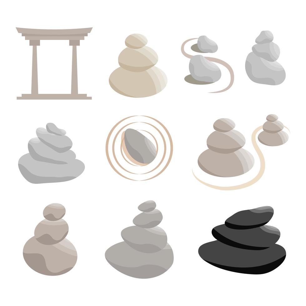 zen garden wellness vector