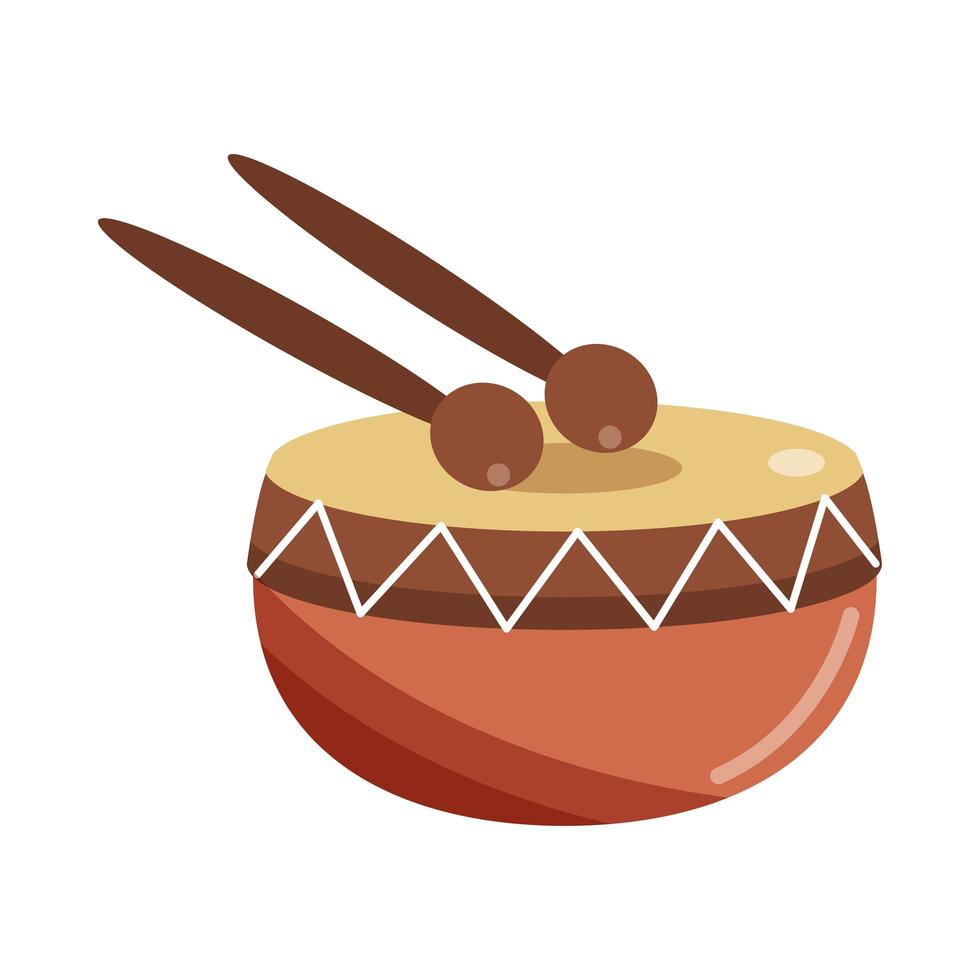 hindu drum and sticks vector