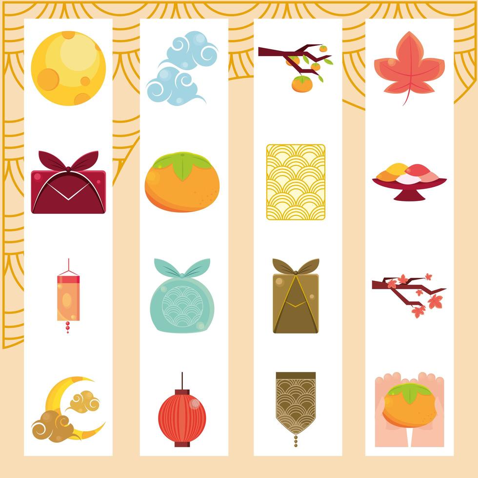 set of korean culture vector