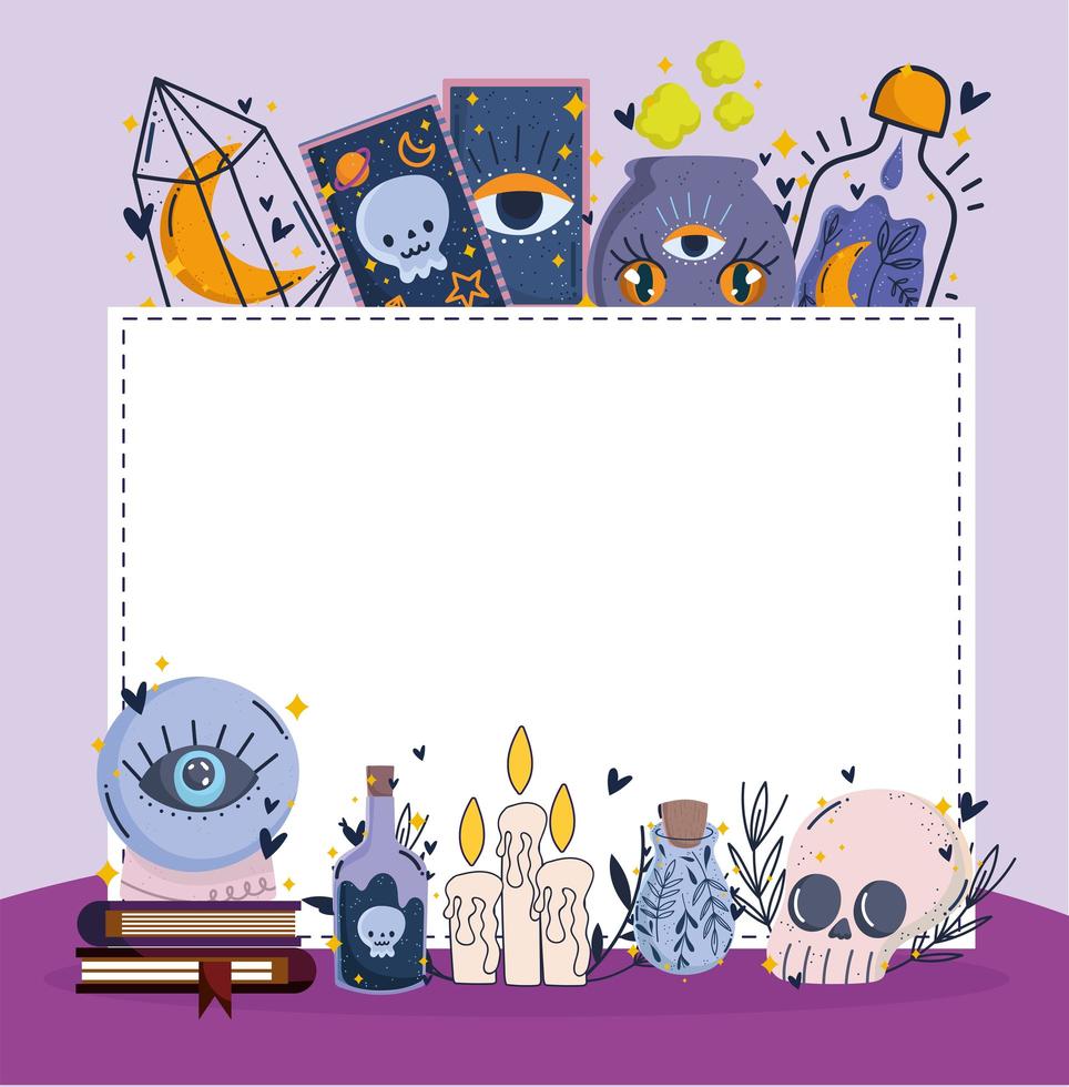 magical mystical spells vector