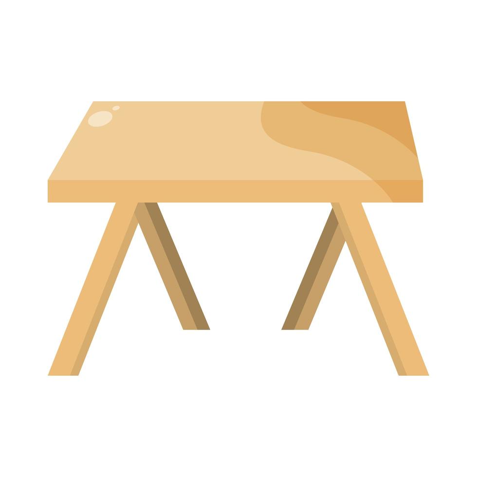 muebles de mesa de madera vector