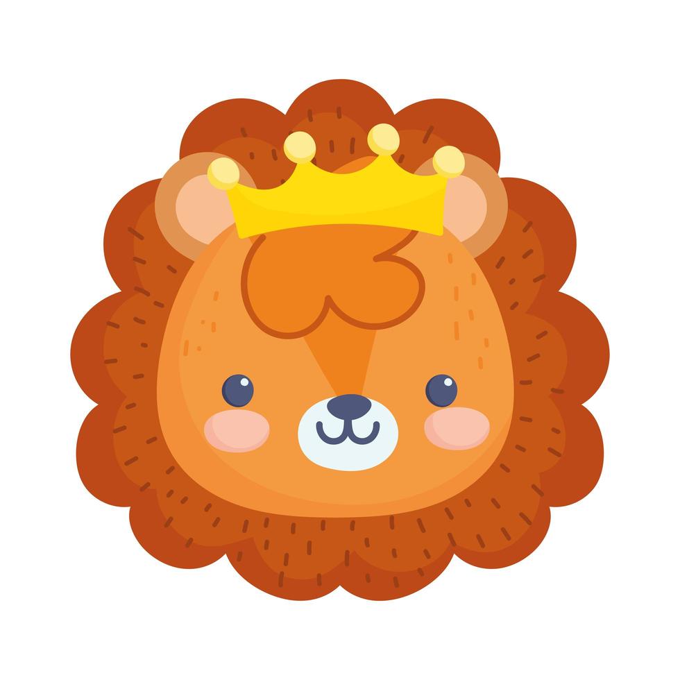 lion with crown face vector