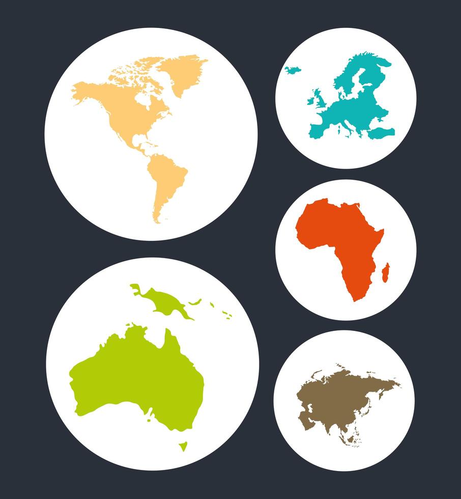 world maps set vector