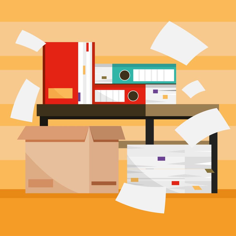 pile of paper documents vector