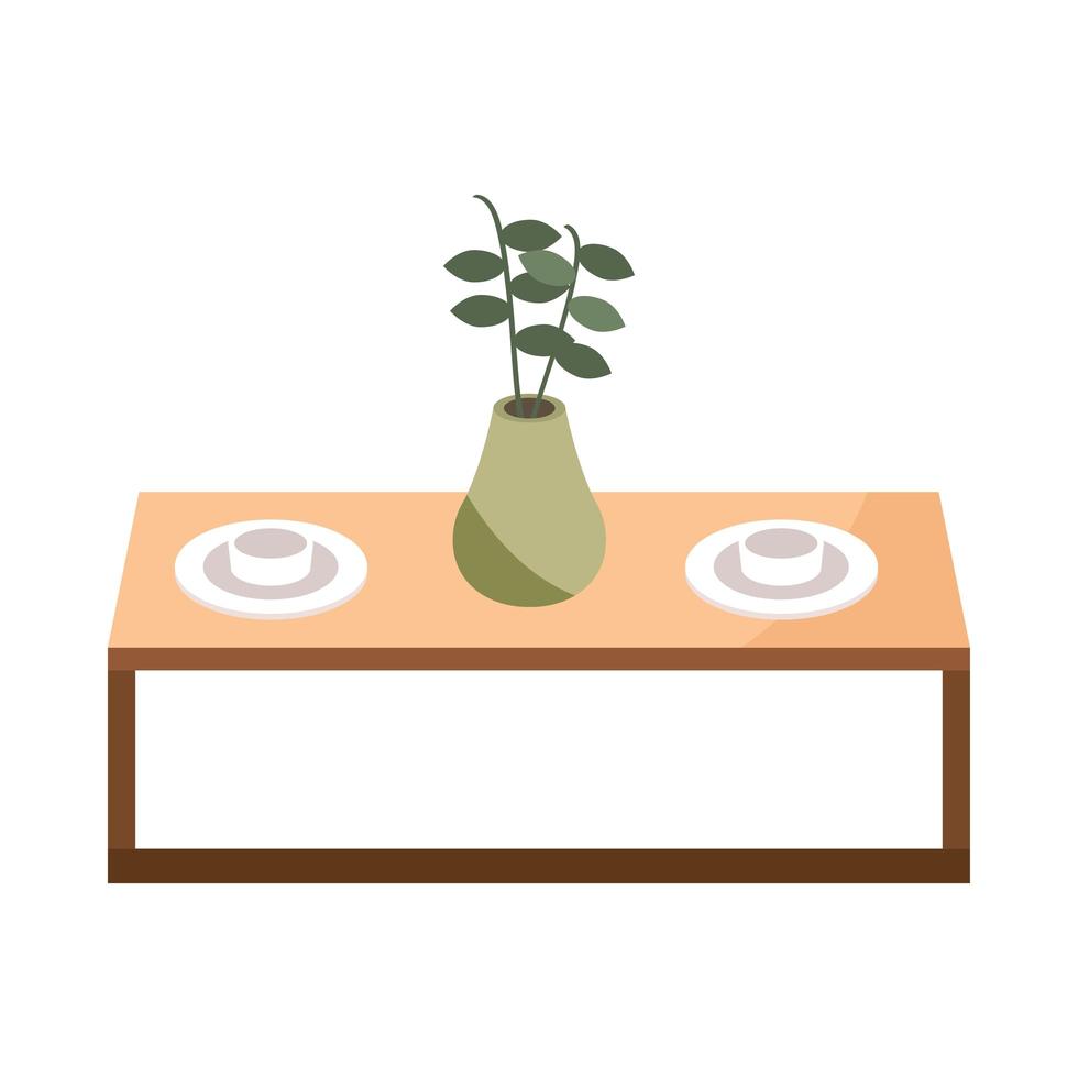 furniture with plant vector