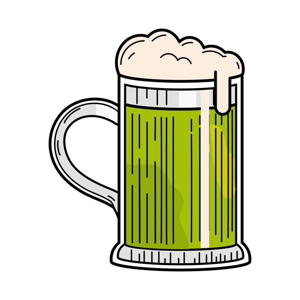 green beer mug vector