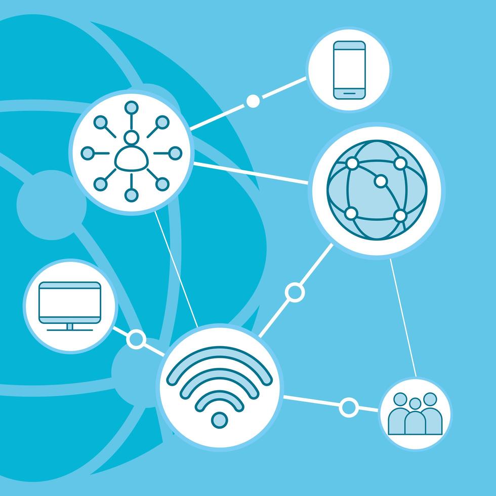 connection social media vector