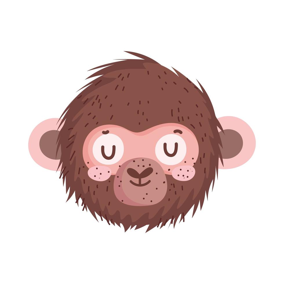 monkey face cartoon vector