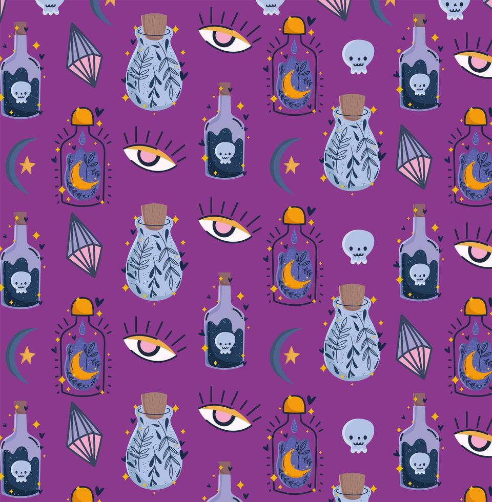 poison potion and elixir bottles vector