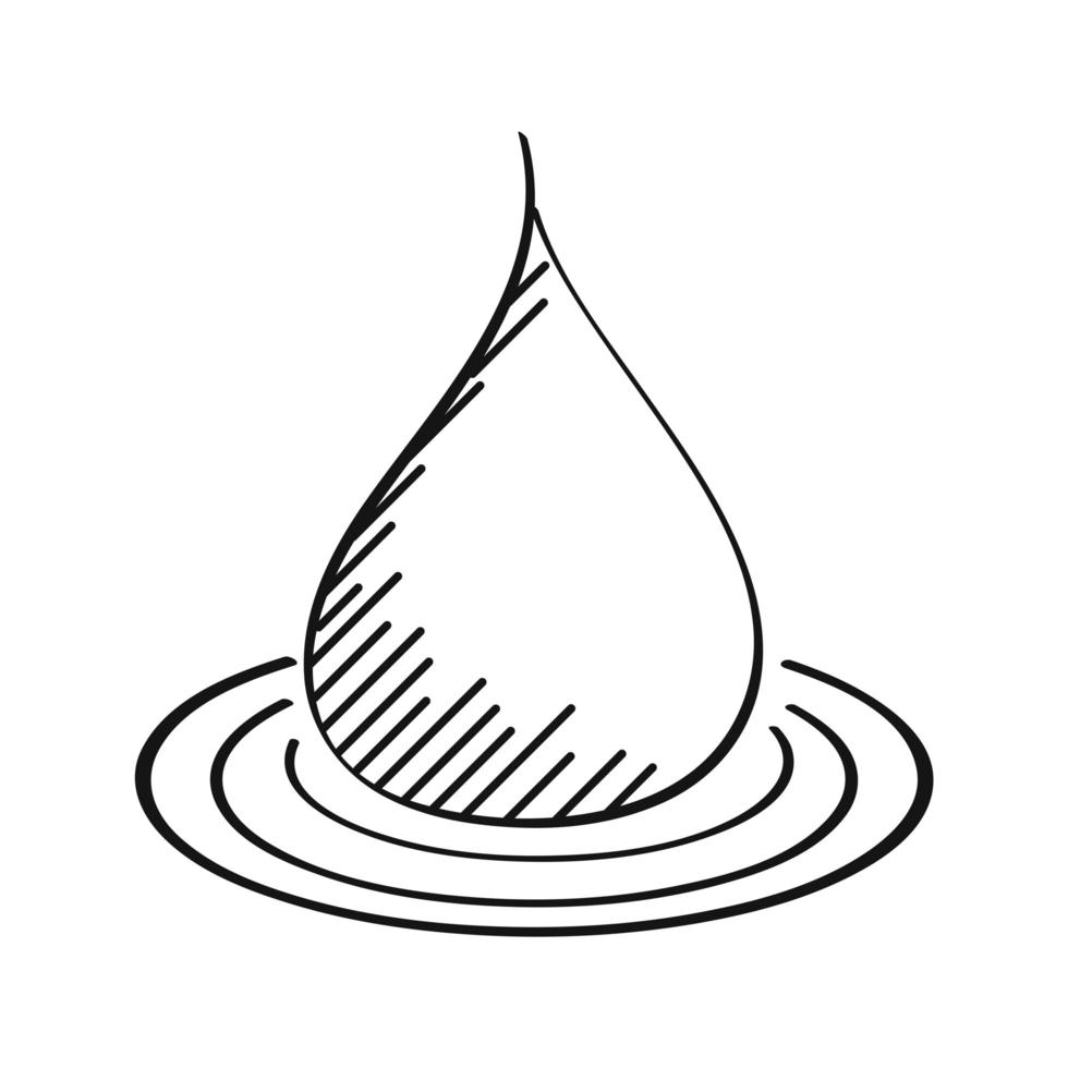 drop water hand drawn vector