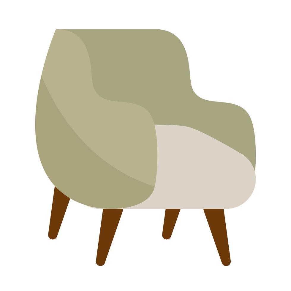 armchair comfy furniture vector