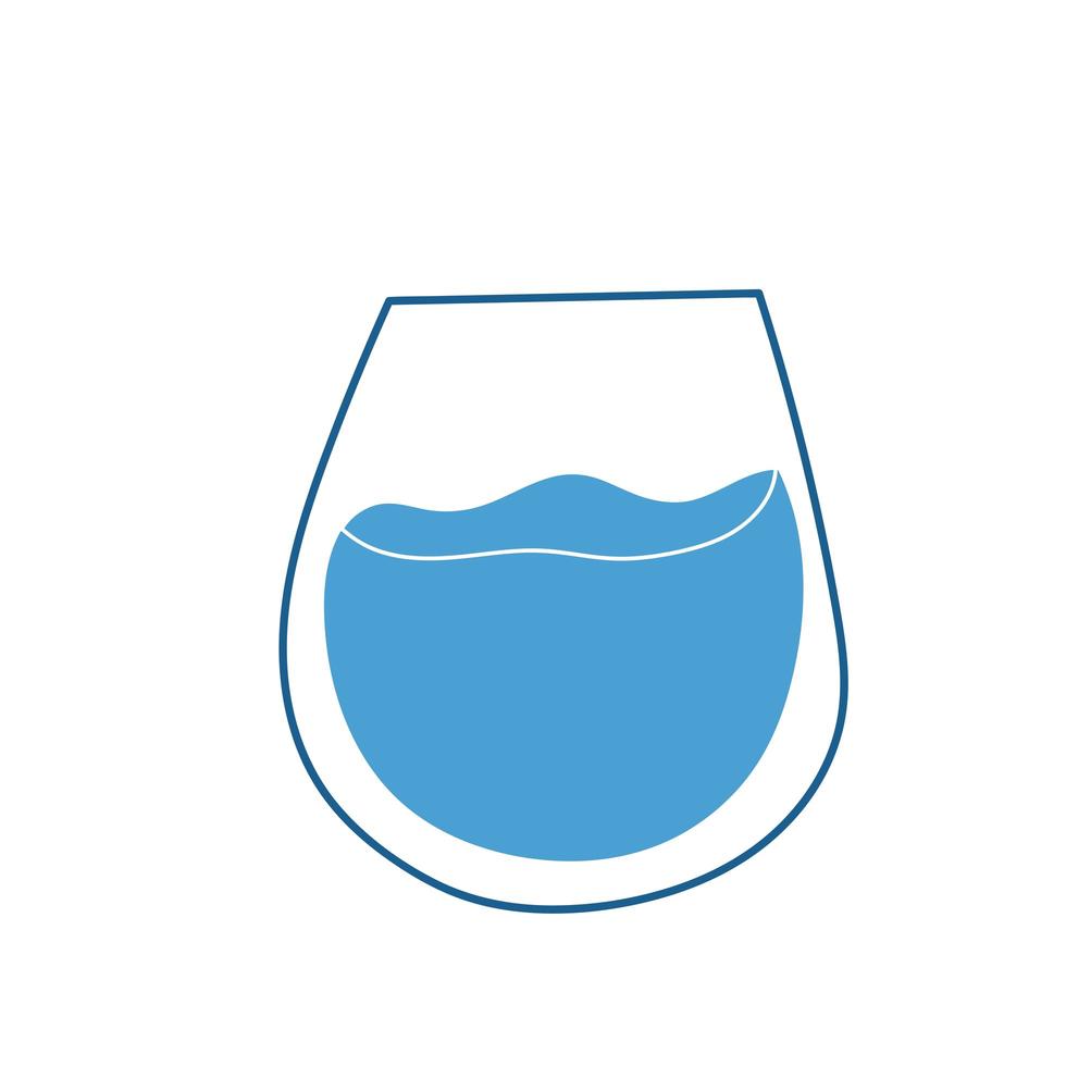 vaso de agua vector