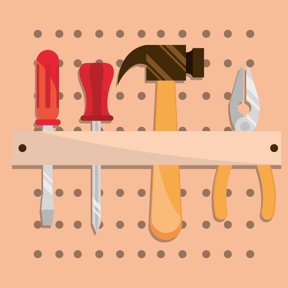 tools in the rack 3719252 Vector Art at Vecteezy