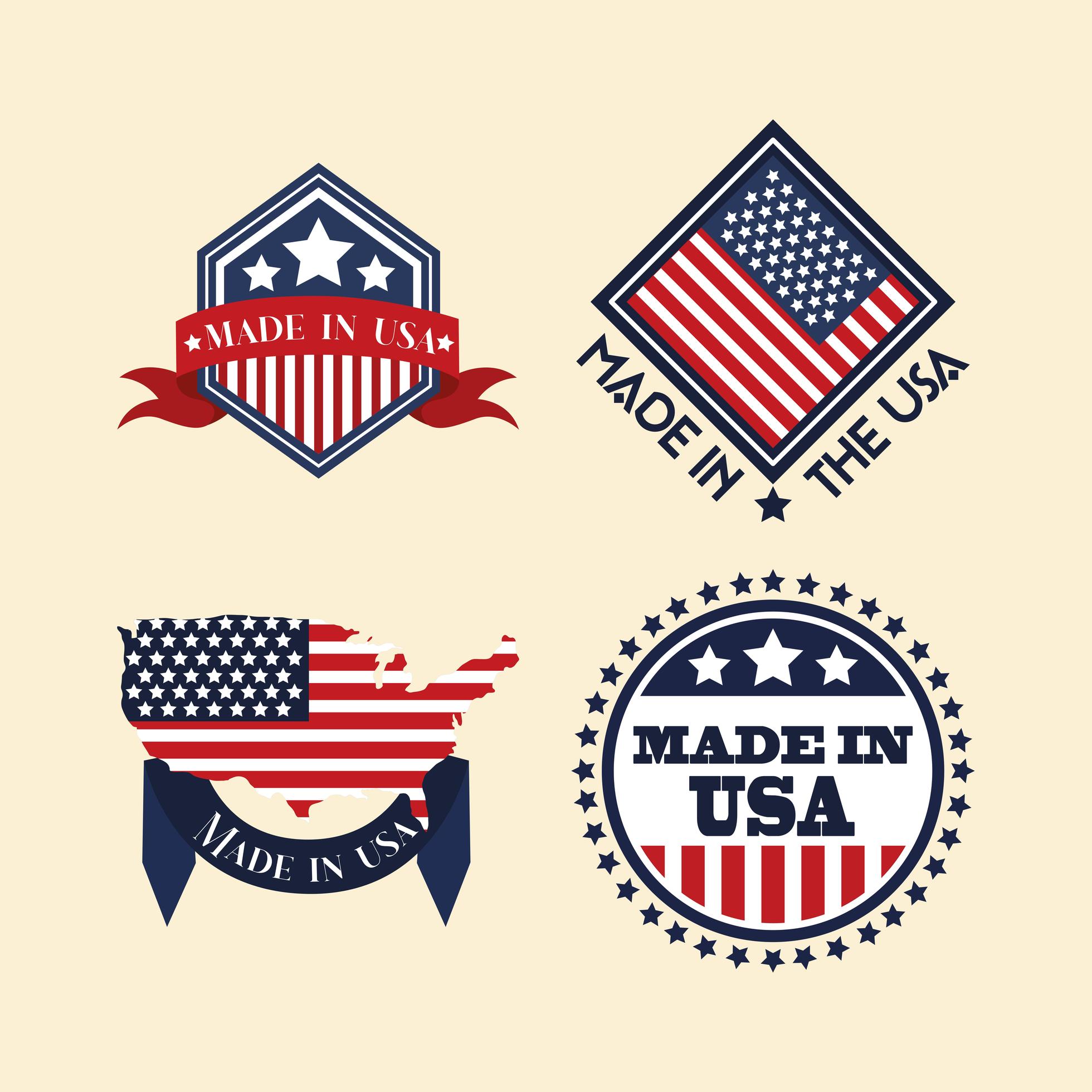 set made in USA 3719279 Vector Art at Vecteezy