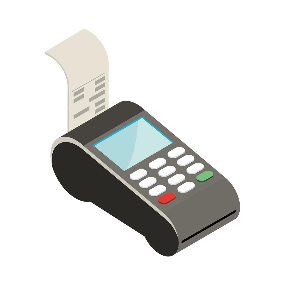 pago terminal pos vector