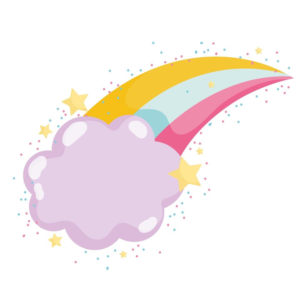 rainbow and cloud weather vector