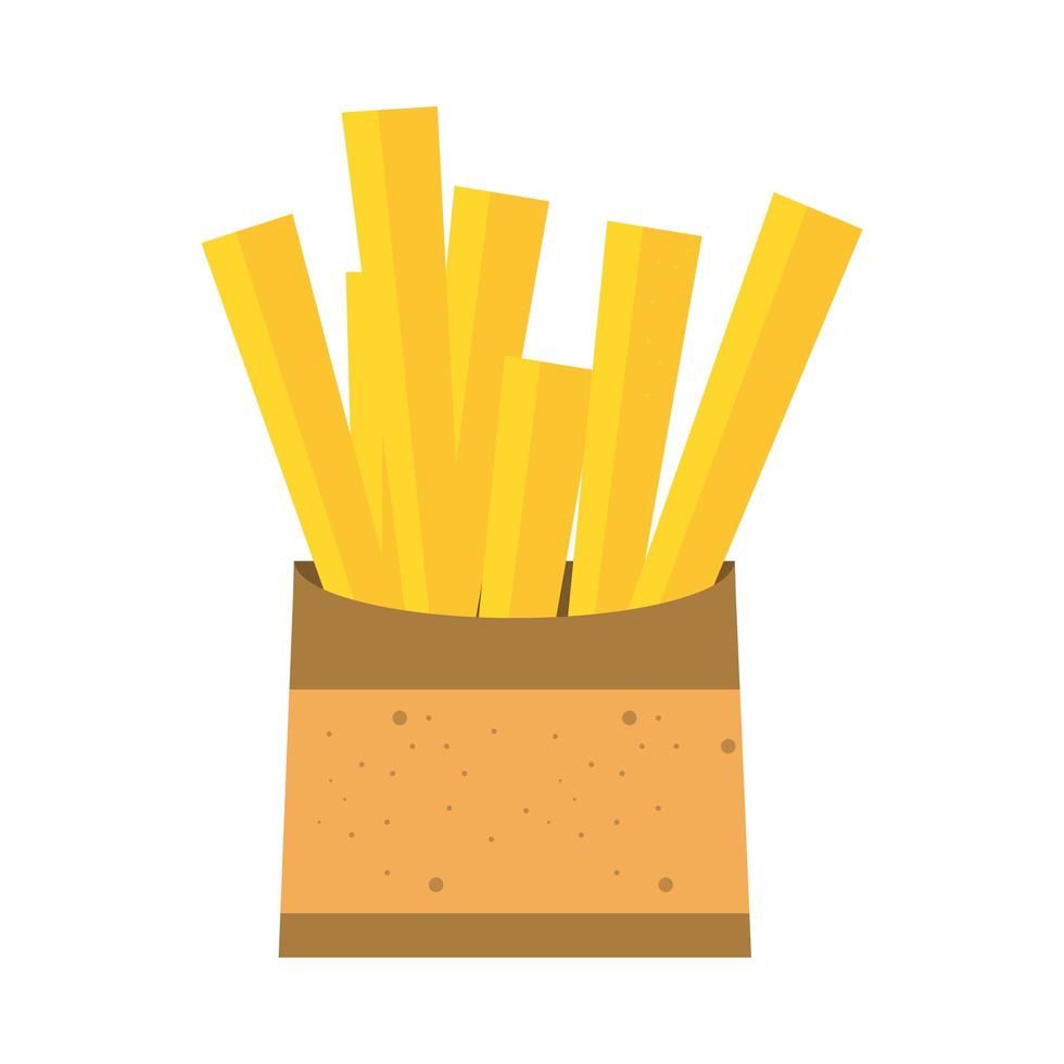 papas fritas en caja vector