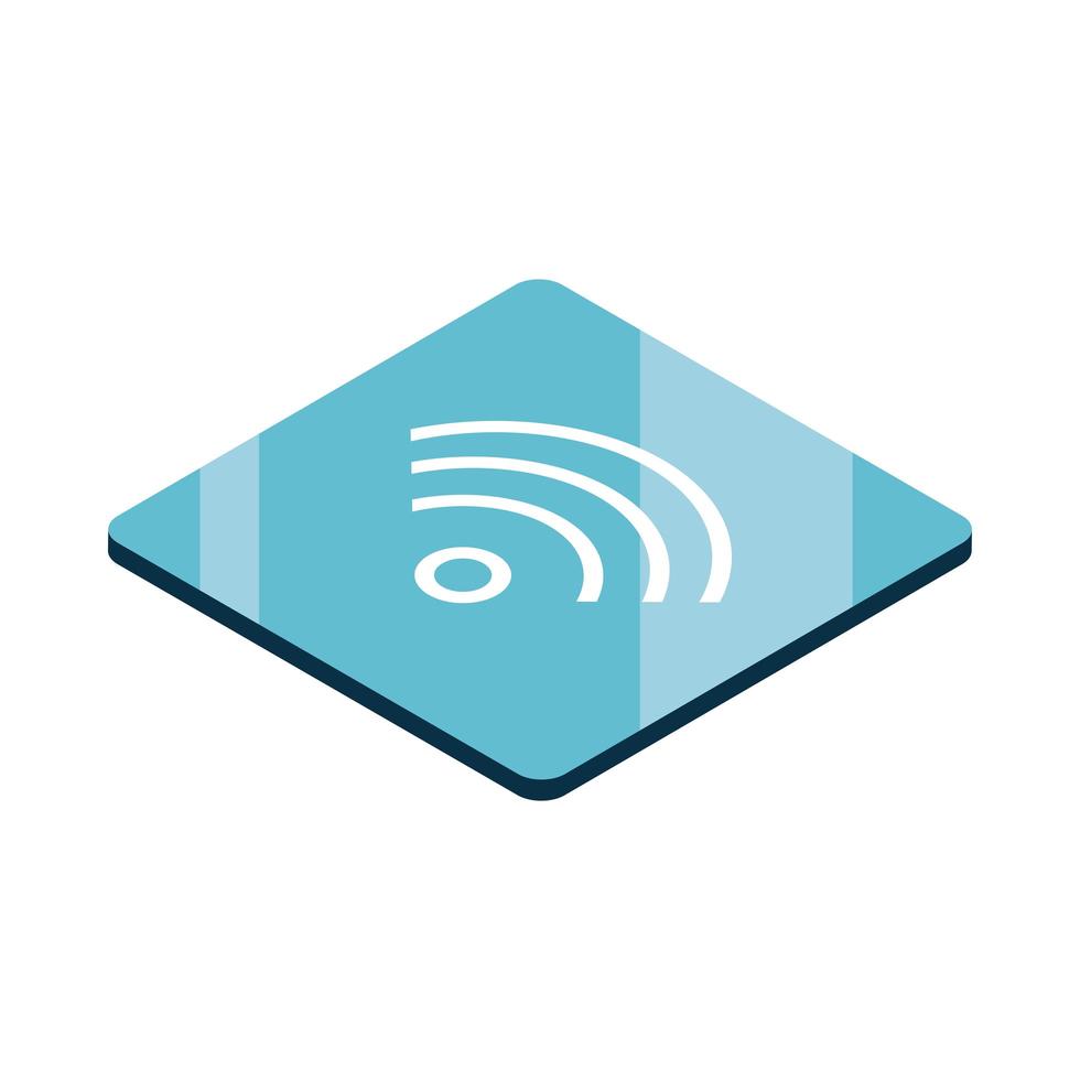 wifi button icon vector