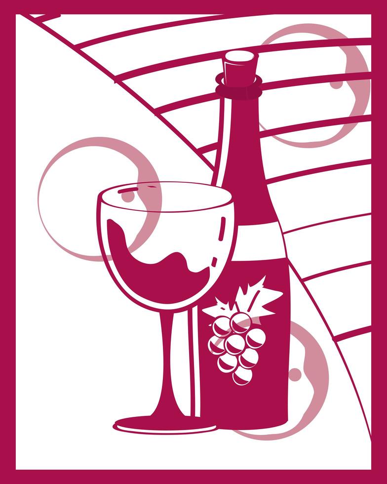 cartel de plantilla de vino vector