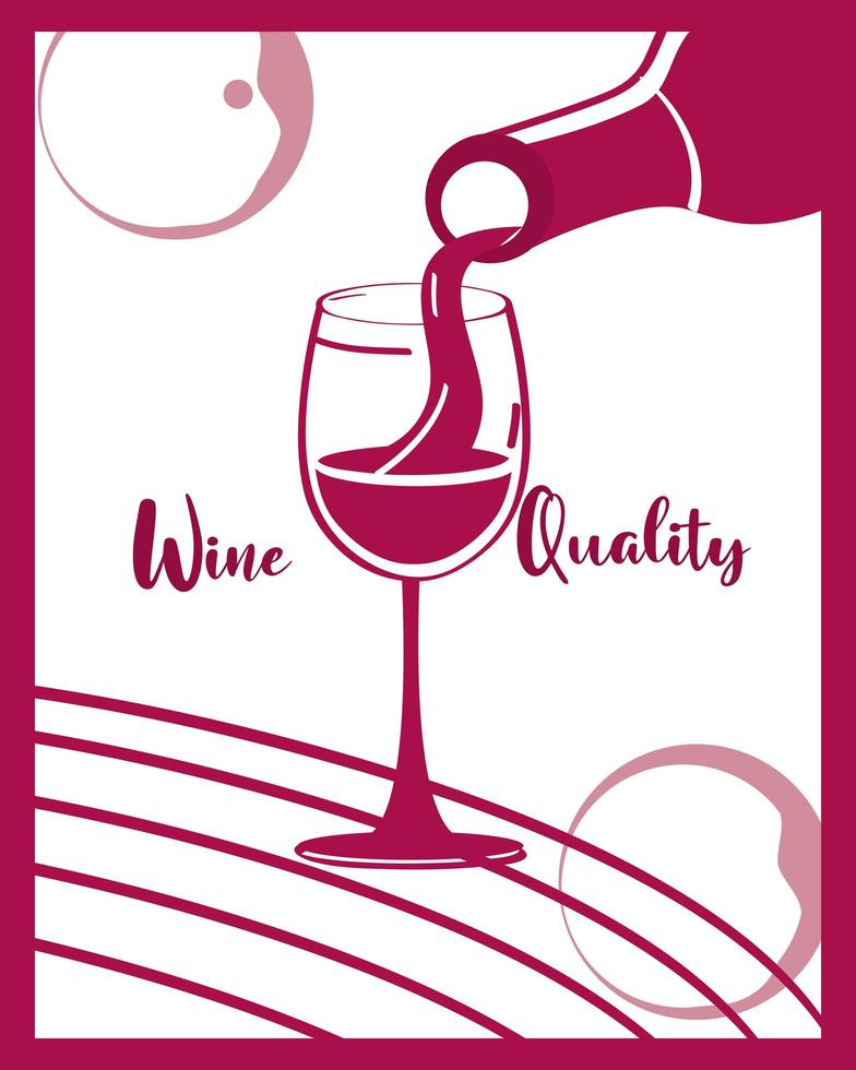 banner de calidad del vino vector