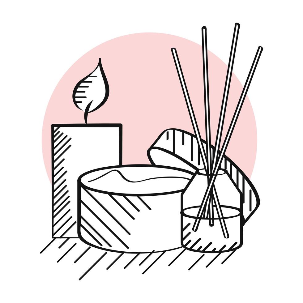 spa aromatherapy candle vector