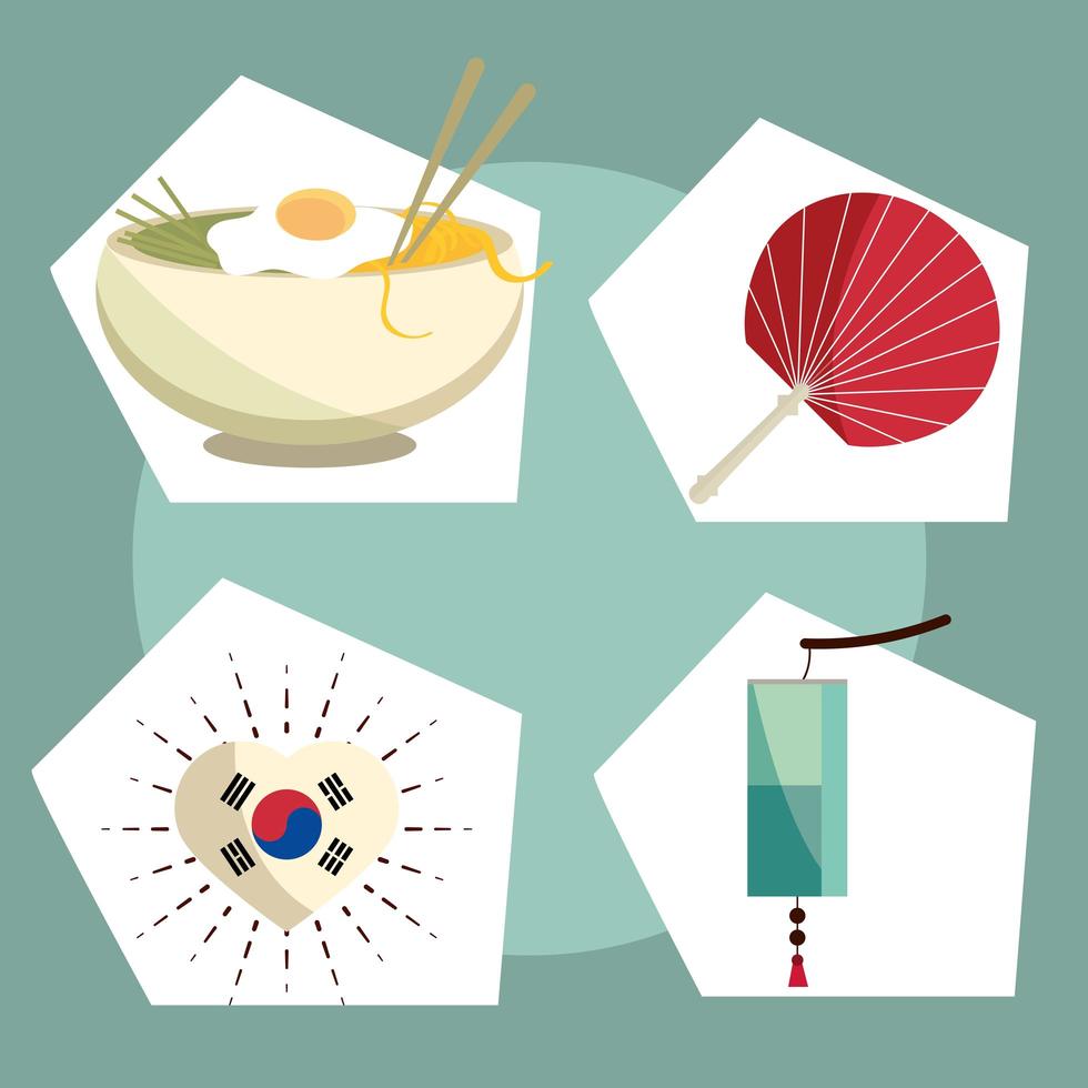 korean tradition and culture vector