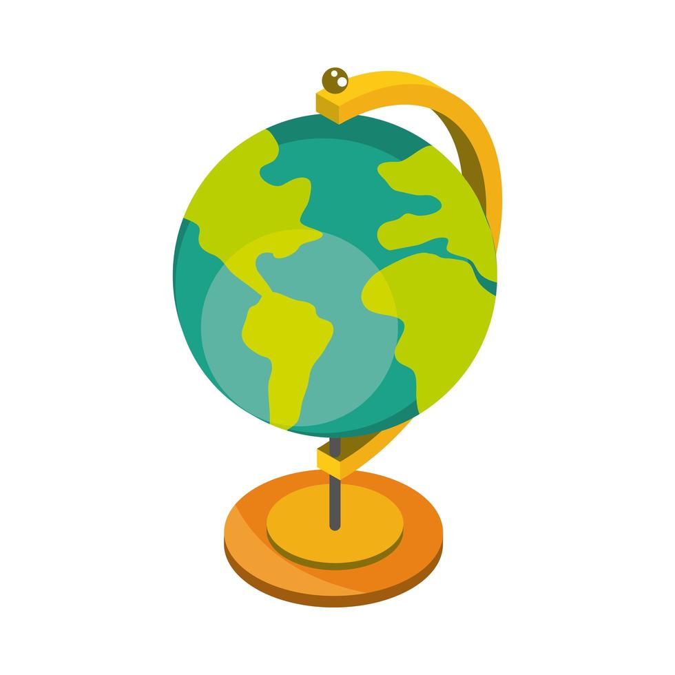school globe map vector
