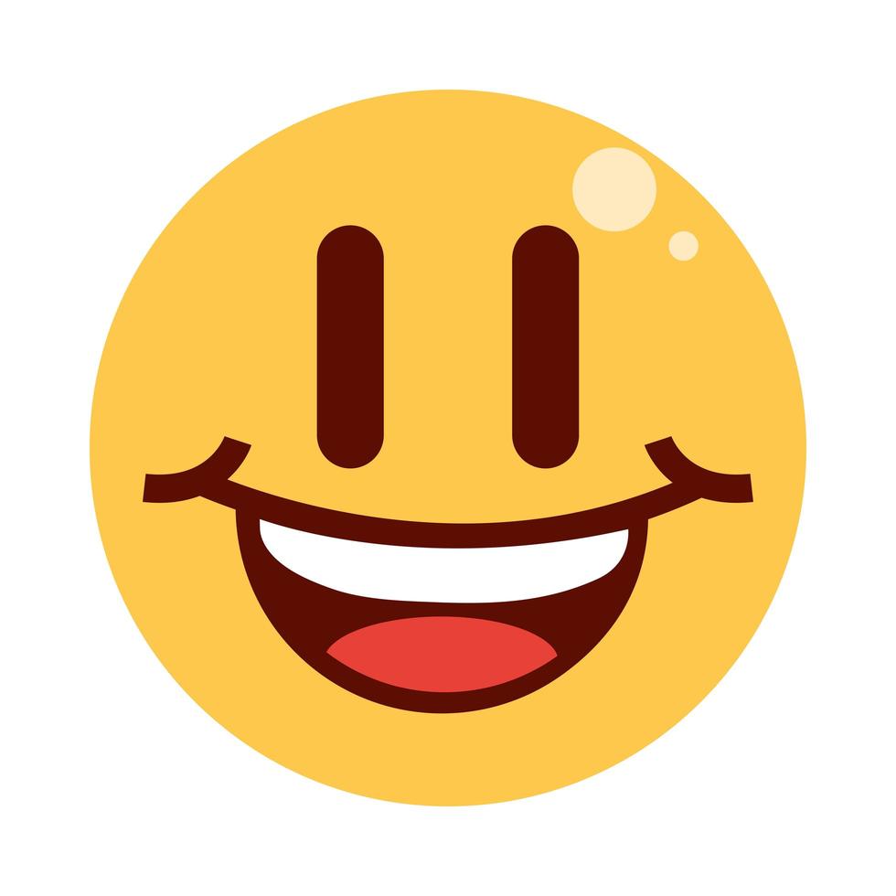 cara feliz emoji vector