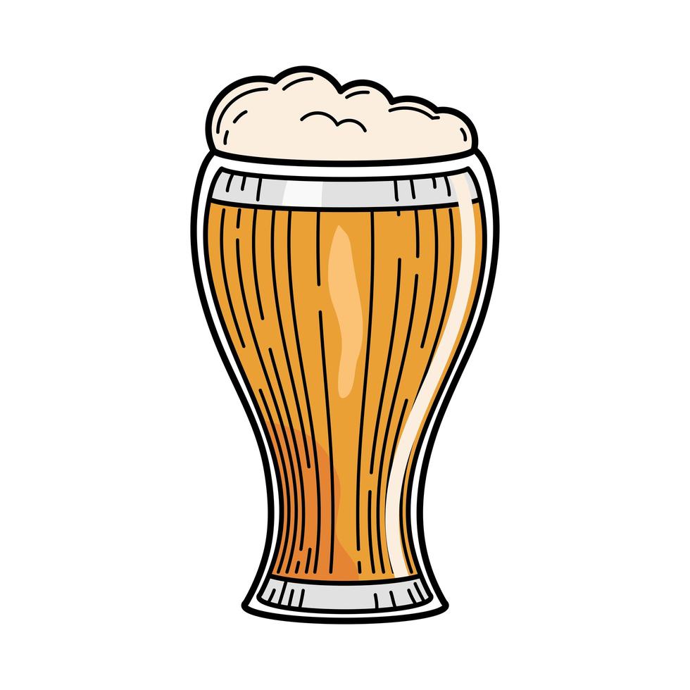 beer glass drink vector