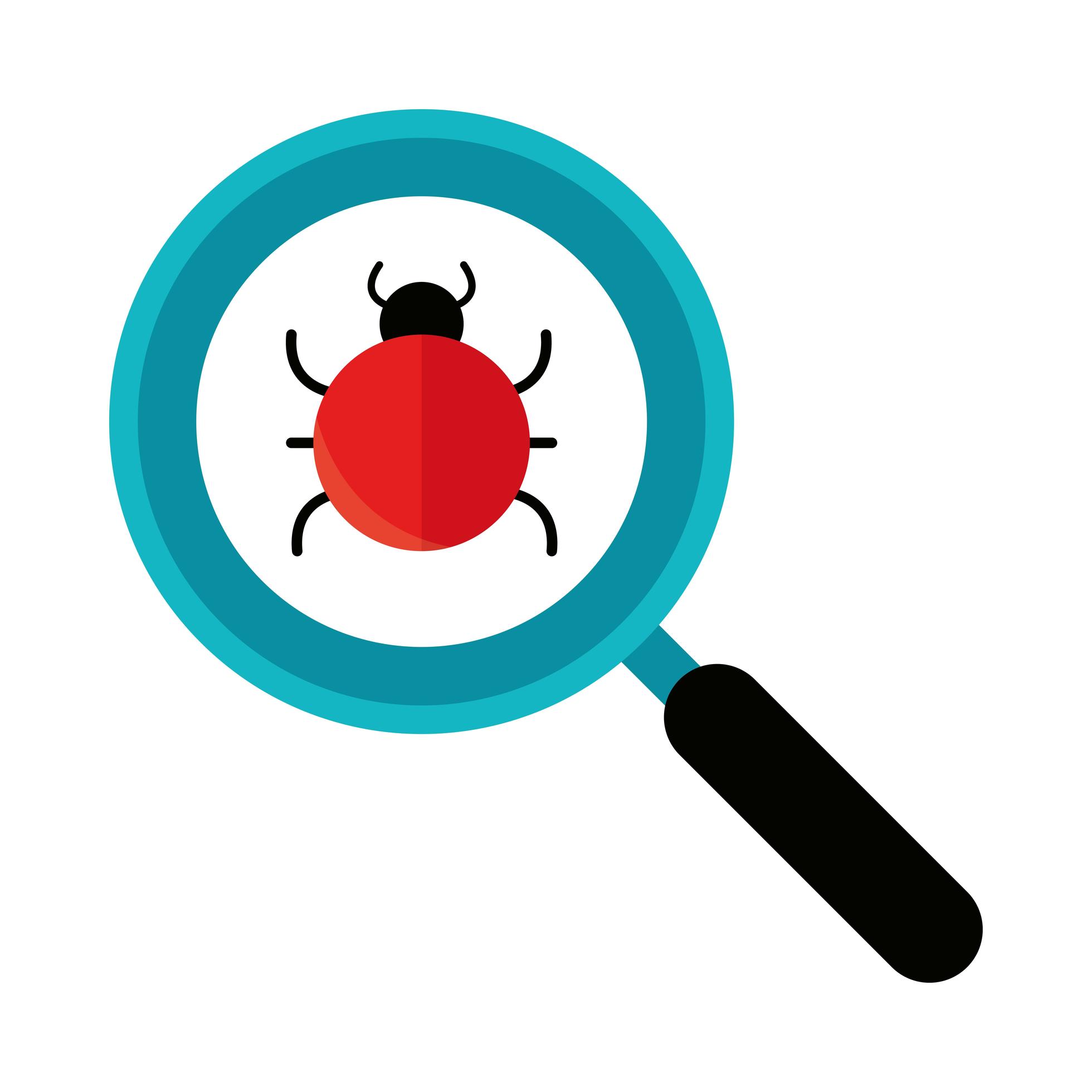 bug in magnifier 3719552 Vector Art at Vecteezy