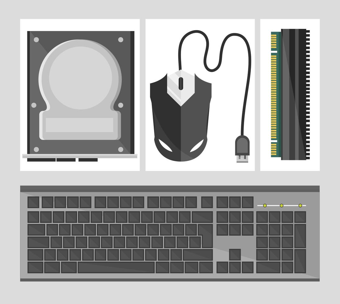 dispositivos periféricos de computadora vector