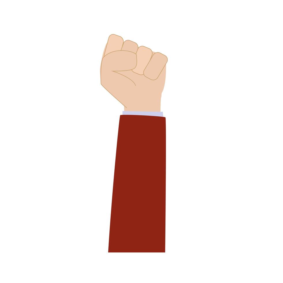 raised hand fist vector