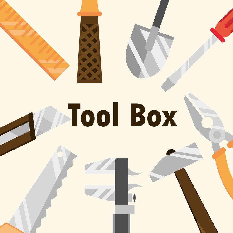 fondo de caja de herramientas vector