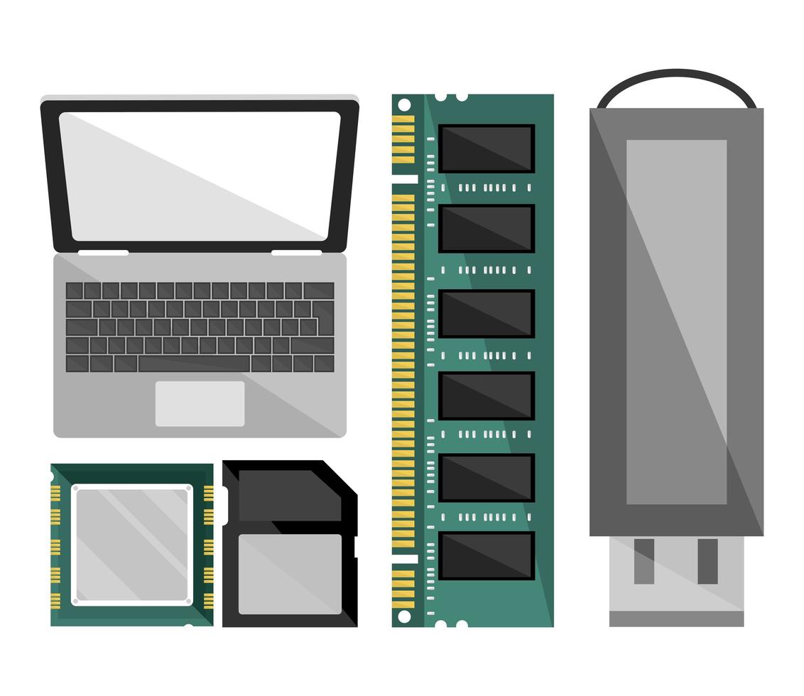 set icons computer vector