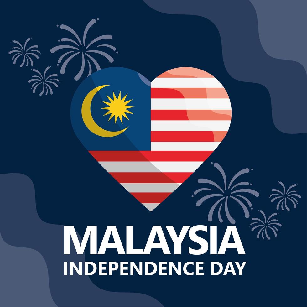 malaysia independence poster vector