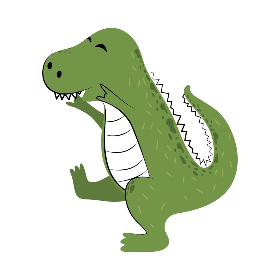 dibujos animados de dinosaurio tiranosaurio vector
