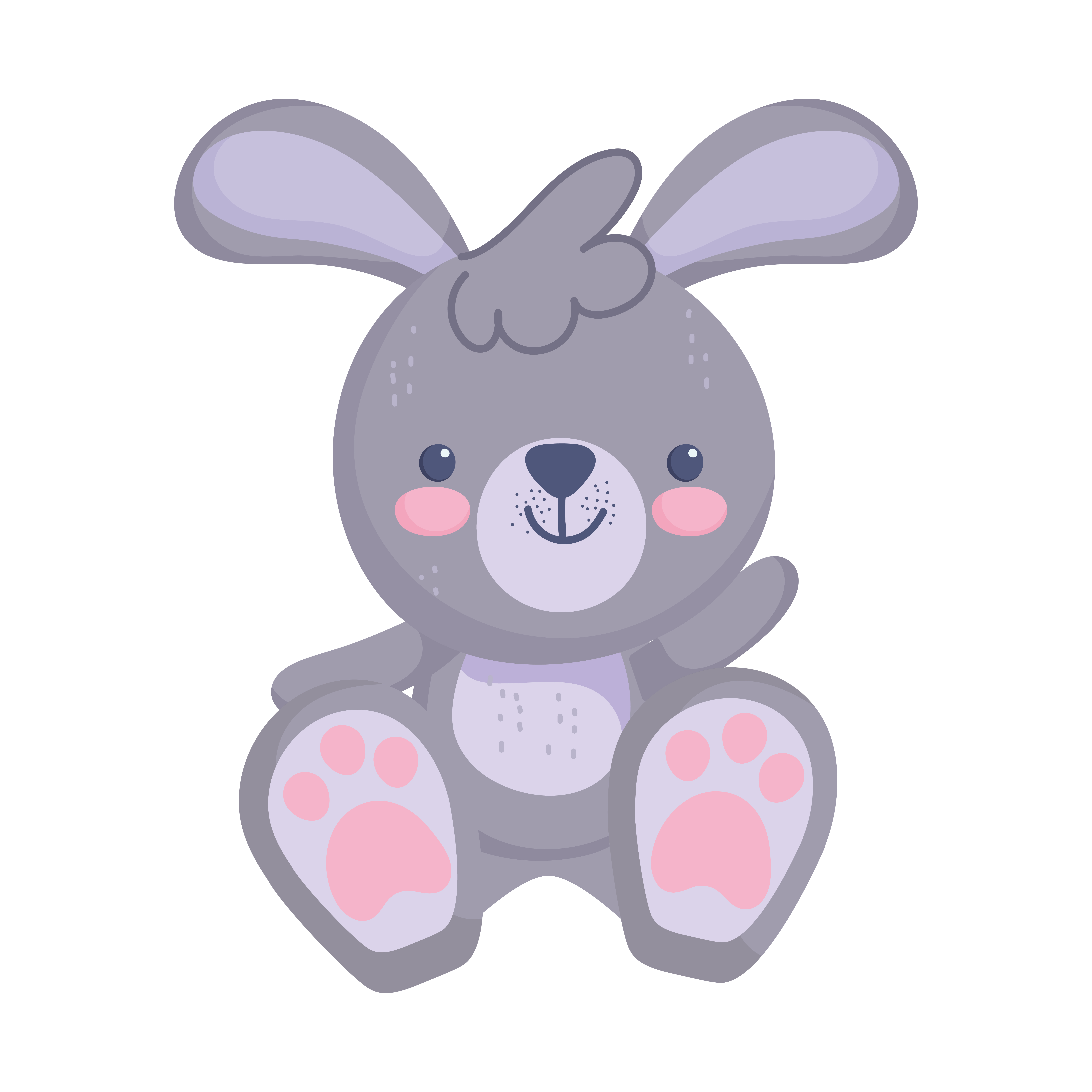 cute little rabbit stuffed toy 3719689 Vector Art at Vecteezy