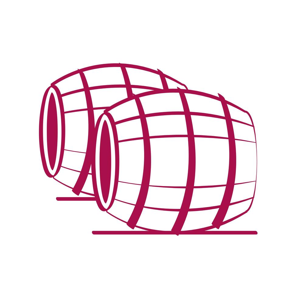 traditional barrels drink vector