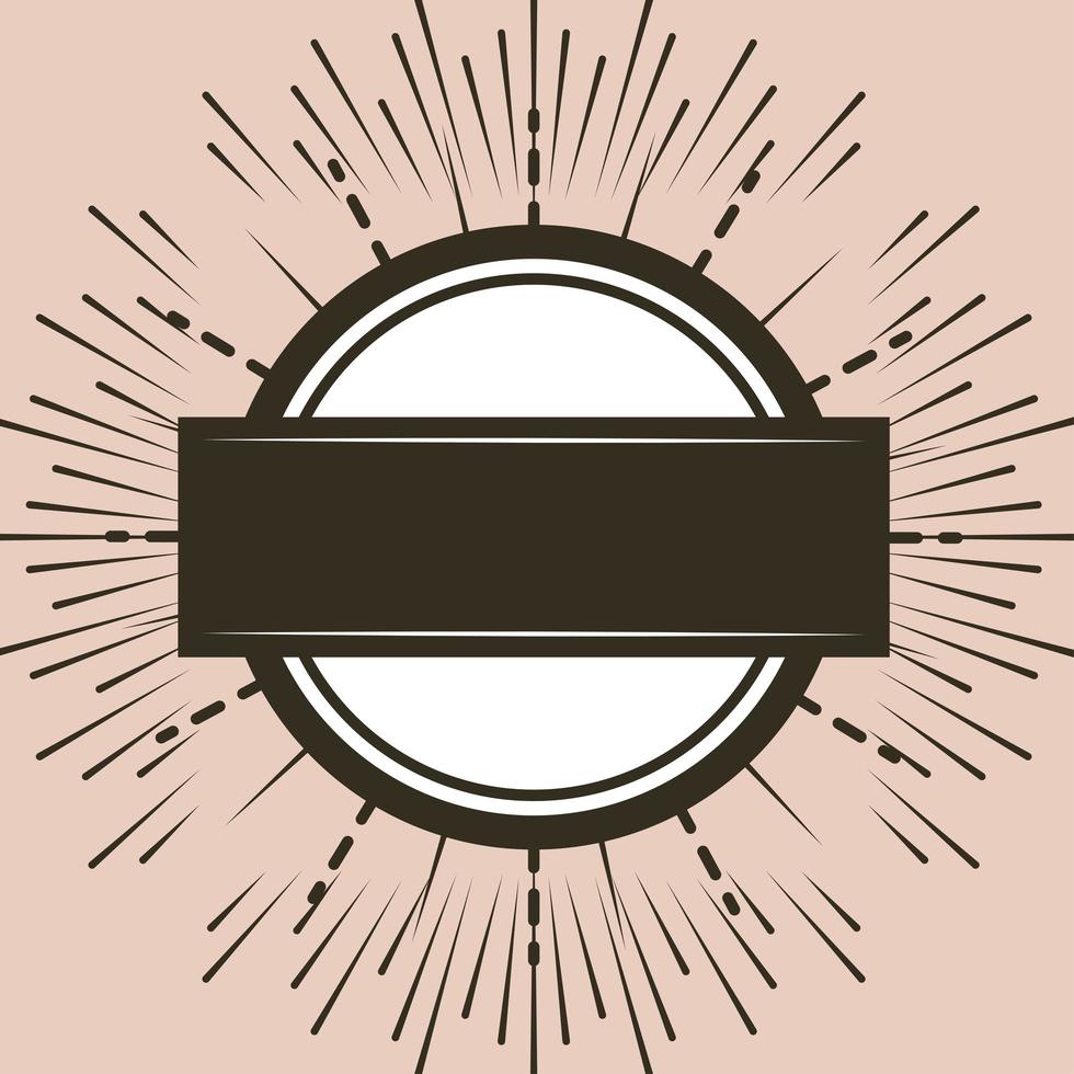 vintage label round vector