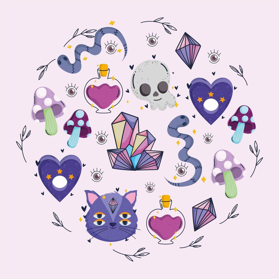 occult magic and mystery vector