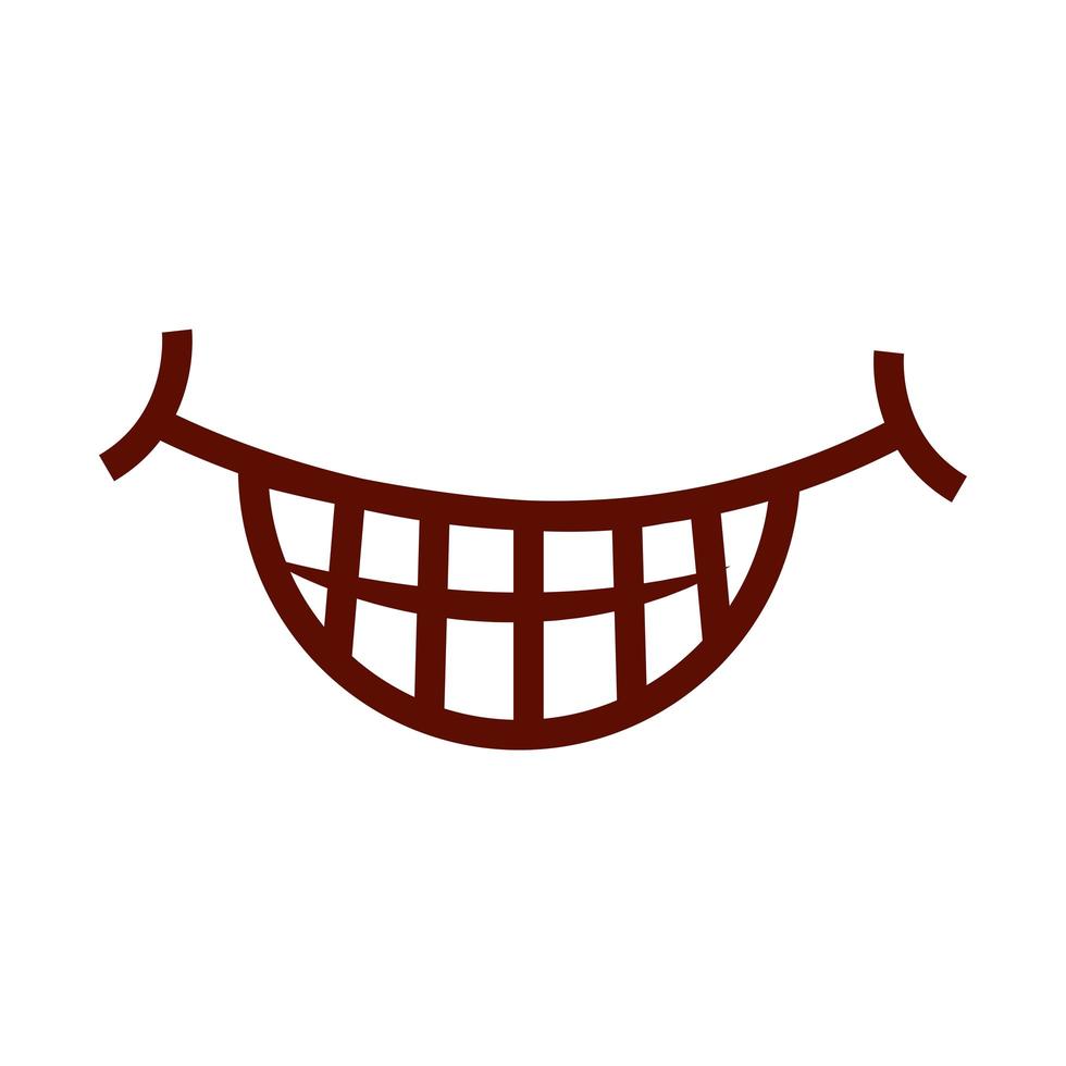 smile mouth toothy vector