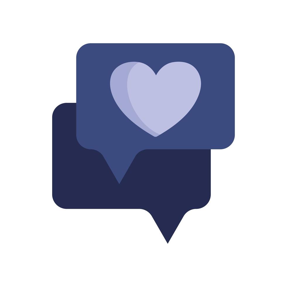 speech bubble love vector