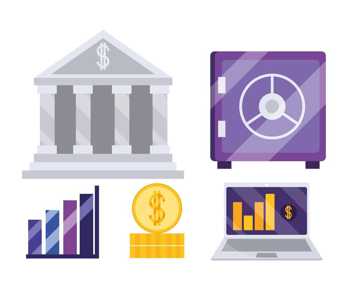 fintech bank money vector
