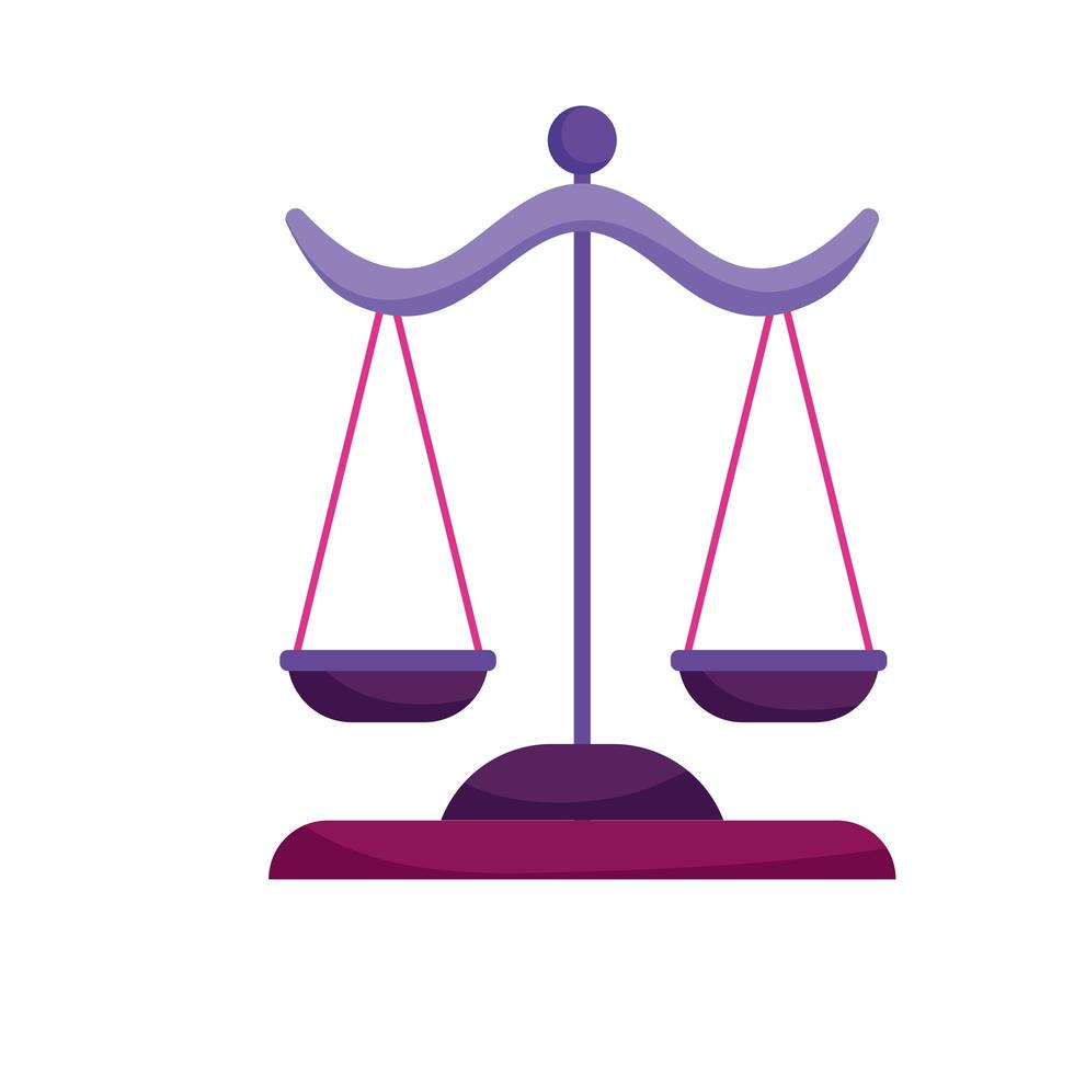 justice balance law vector