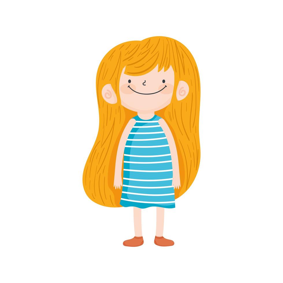 niña rubia vector